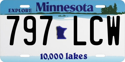 MN license plate 797LCW