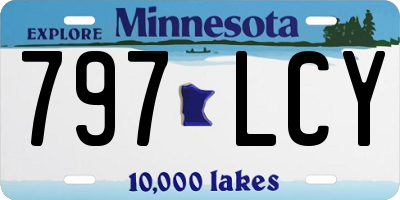 MN license plate 797LCY