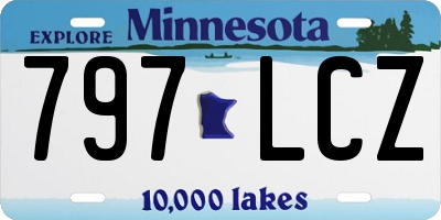 MN license plate 797LCZ