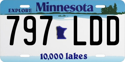 MN license plate 797LDD