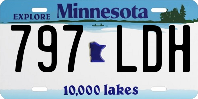 MN license plate 797LDH
