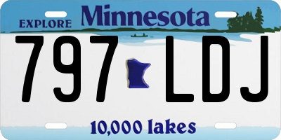 MN license plate 797LDJ