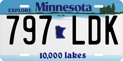 MN license plate 797LDK