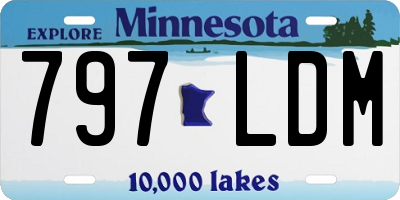 MN license plate 797LDM