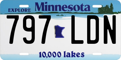 MN license plate 797LDN