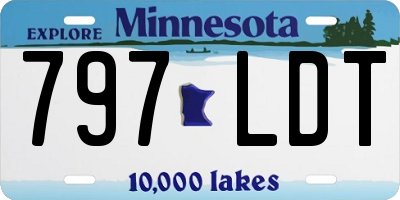 MN license plate 797LDT
