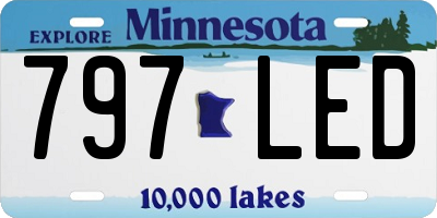 MN license plate 797LED
