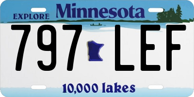 MN license plate 797LEF