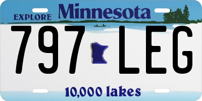 MN license plate 797LEG