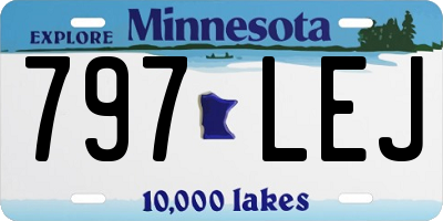 MN license plate 797LEJ