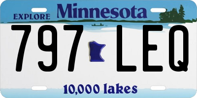 MN license plate 797LEQ