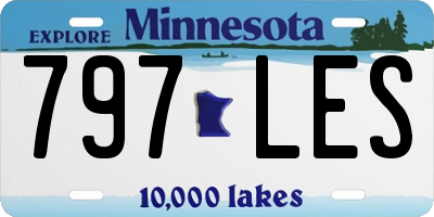 MN license plate 797LES