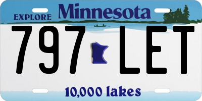 MN license plate 797LET
