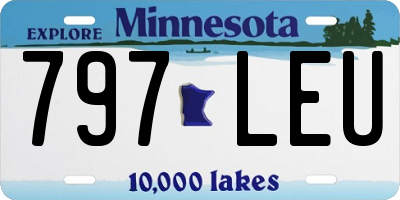 MN license plate 797LEU