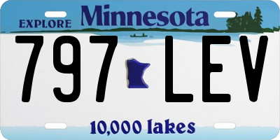 MN license plate 797LEV
