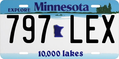 MN license plate 797LEX