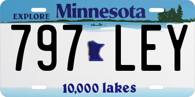 MN license plate 797LEY