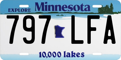MN license plate 797LFA