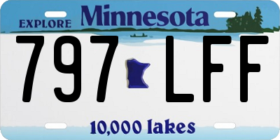 MN license plate 797LFF