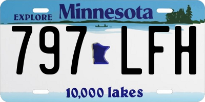 MN license plate 797LFH