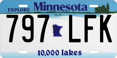 MN license plate 797LFK