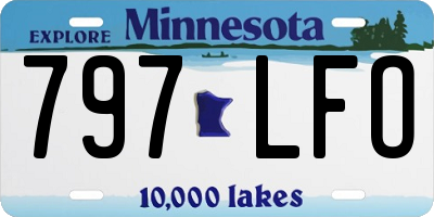 MN license plate 797LFO