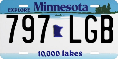 MN license plate 797LGB