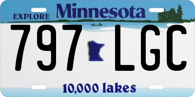 MN license plate 797LGC