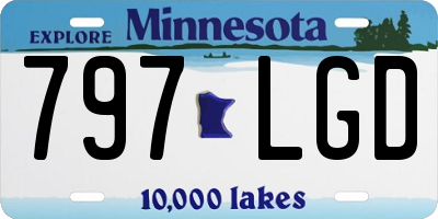 MN license plate 797LGD