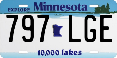 MN license plate 797LGE