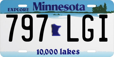 MN license plate 797LGI