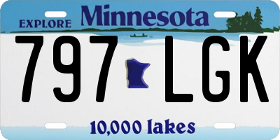 MN license plate 797LGK