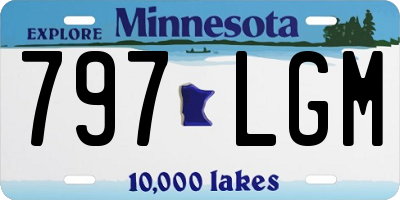 MN license plate 797LGM