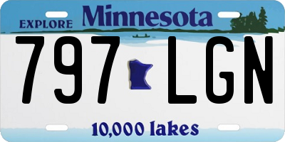 MN license plate 797LGN