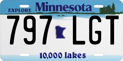 MN license plate 797LGT