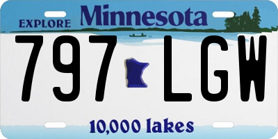 MN license plate 797LGW