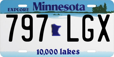 MN license plate 797LGX