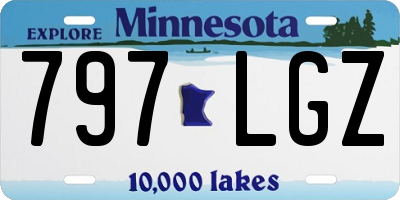 MN license plate 797LGZ