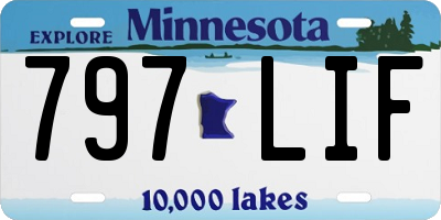 MN license plate 797LIF