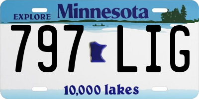 MN license plate 797LIG