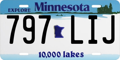 MN license plate 797LIJ