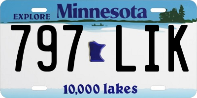 MN license plate 797LIK