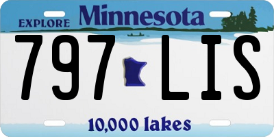 MN license plate 797LIS