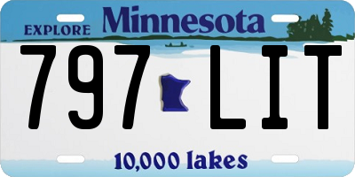 MN license plate 797LIT