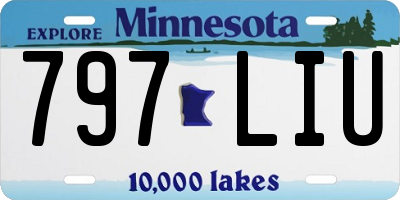 MN license plate 797LIU