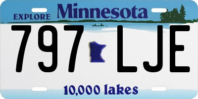 MN license plate 797LJE