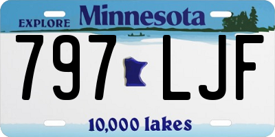 MN license plate 797LJF