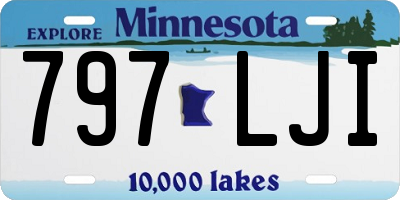 MN license plate 797LJI