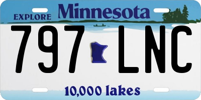 MN license plate 797LNC