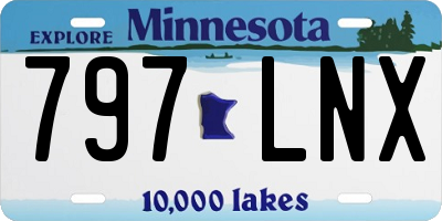 MN license plate 797LNX